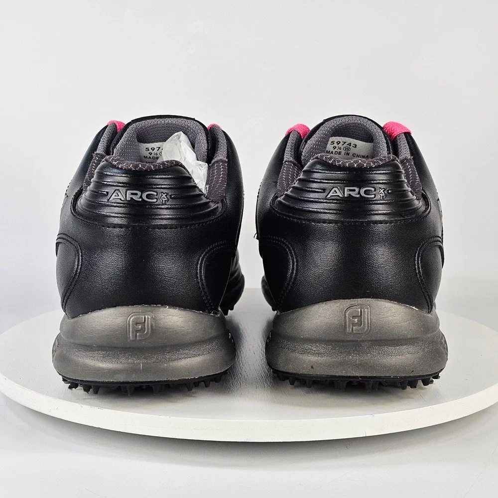 FootJoy ARC LP Womens Golf Shoes Black Pink Spiked 59743 Size 9.5 W